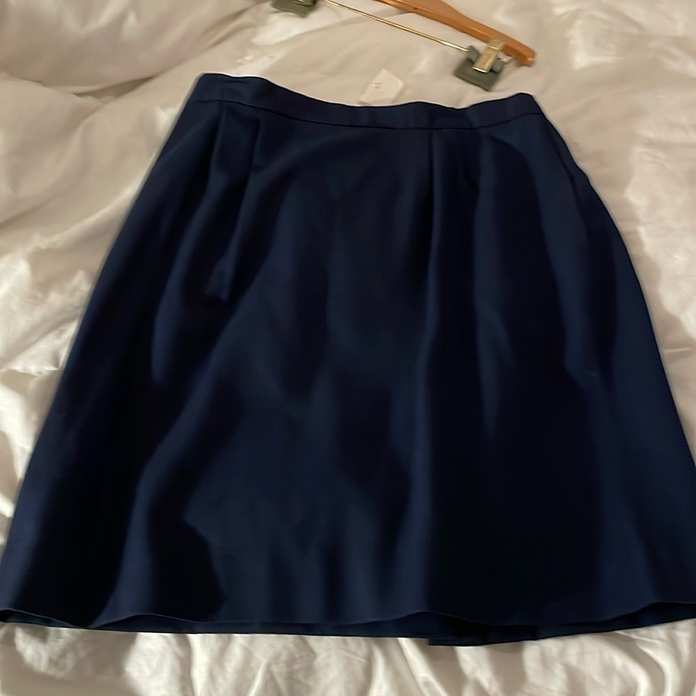 NWOT Lands End pencil skirt size 16P Navy blue wool with pockets